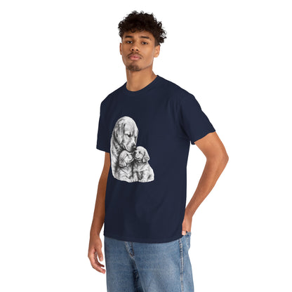 Tender Dog Family Pencil Art T-Shirt | Eco - Limited
