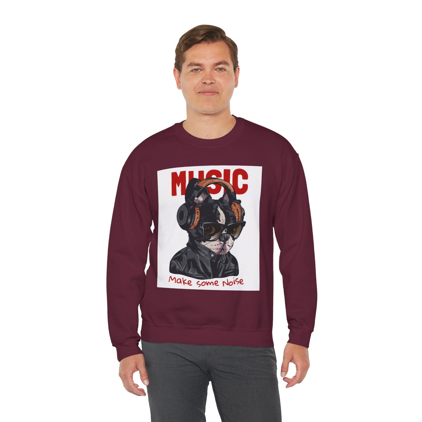 Music Dog “Make Some Noise” Graphic Sweatshirt | Eco-Limited