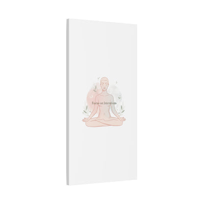 Focus on Intentions Canvas | Gentle Wellness Wall Art, Pastel Gradient Meditation Print