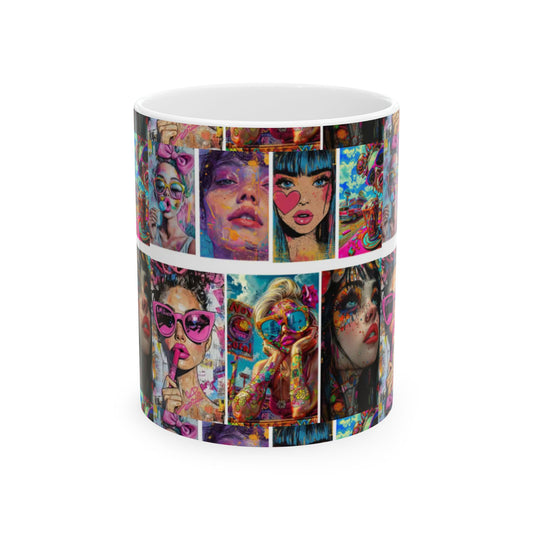 Pop Art Portrait Collage Mug | Eco-Limited