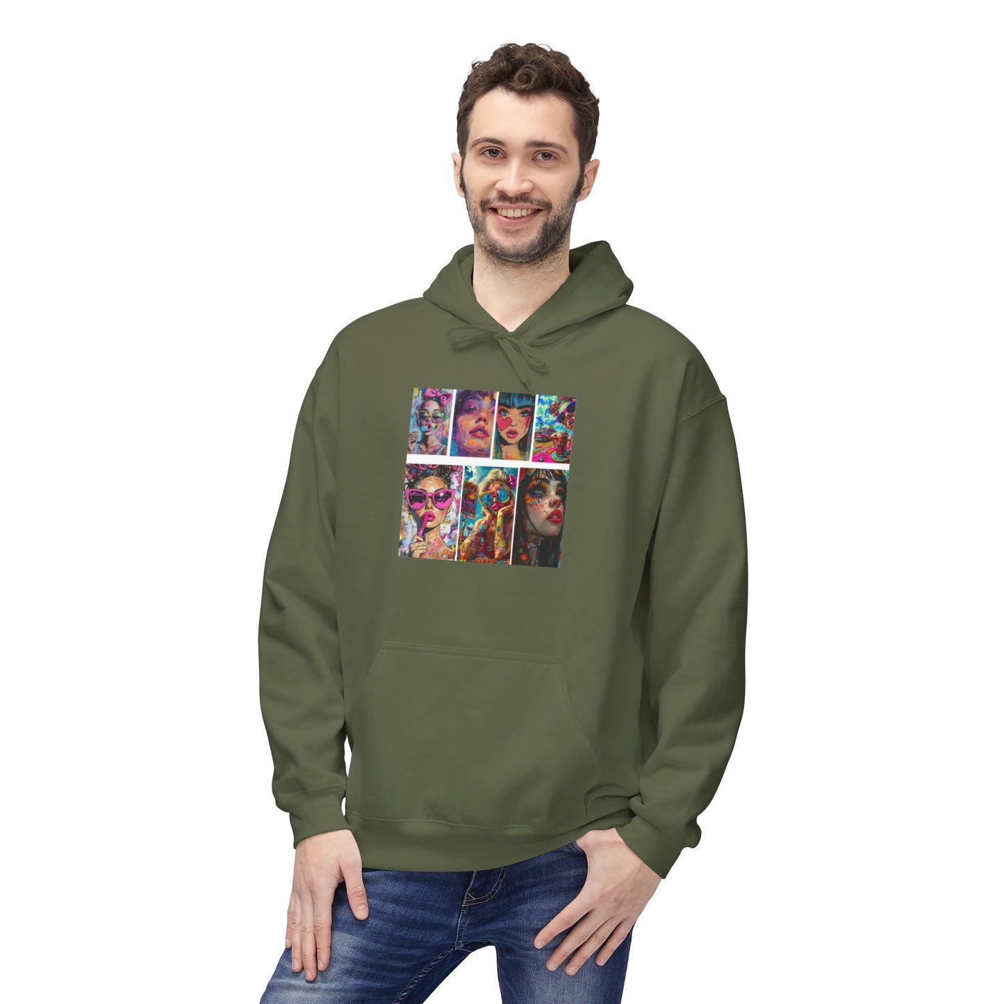 Color Pop Fashion Art Graphic Hoodie | Eco-Limited