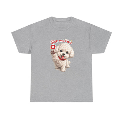 Give Me Five Cute Dog T-Shirt | Eco-Limited