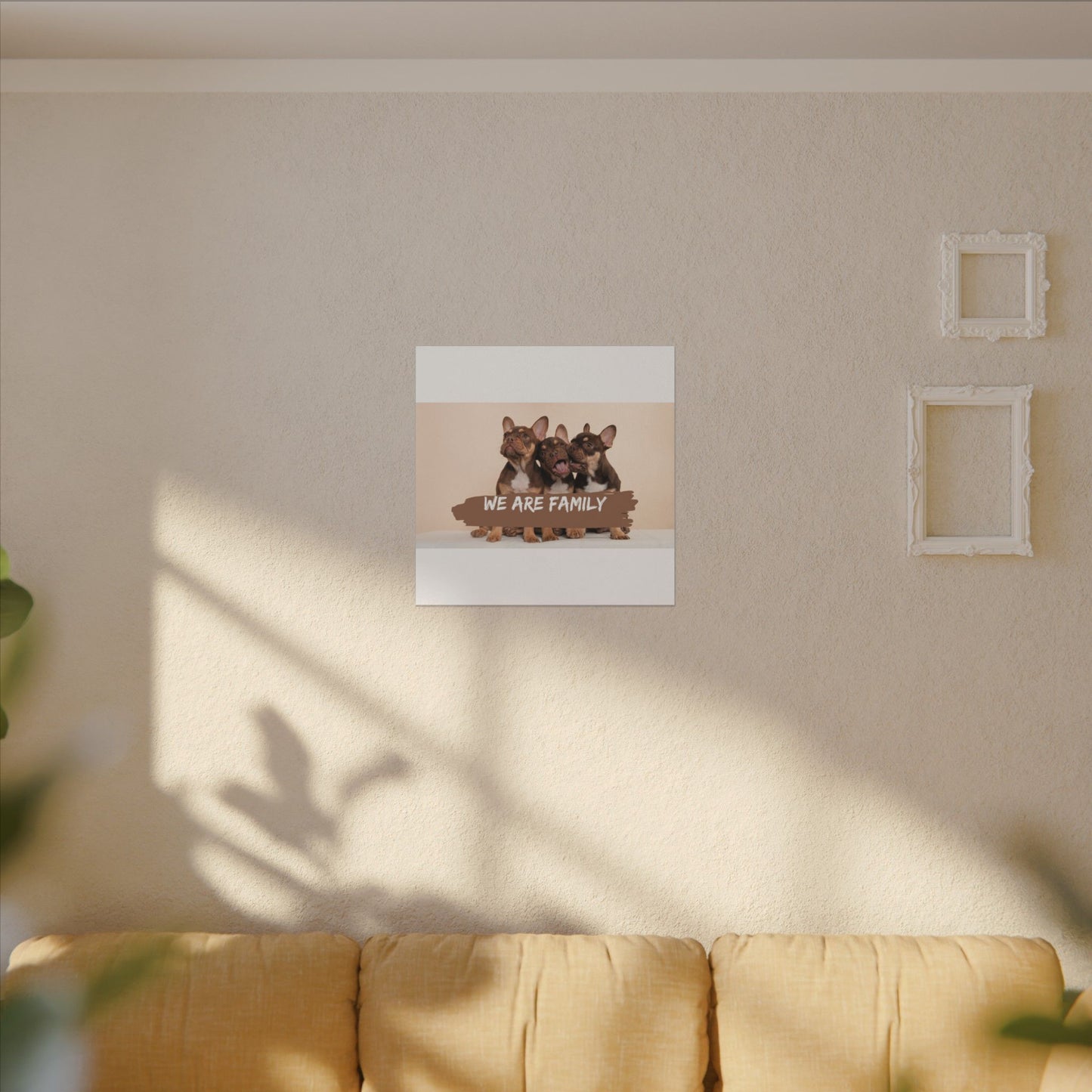 We Are Family French Bulldog Canvas Wall Art