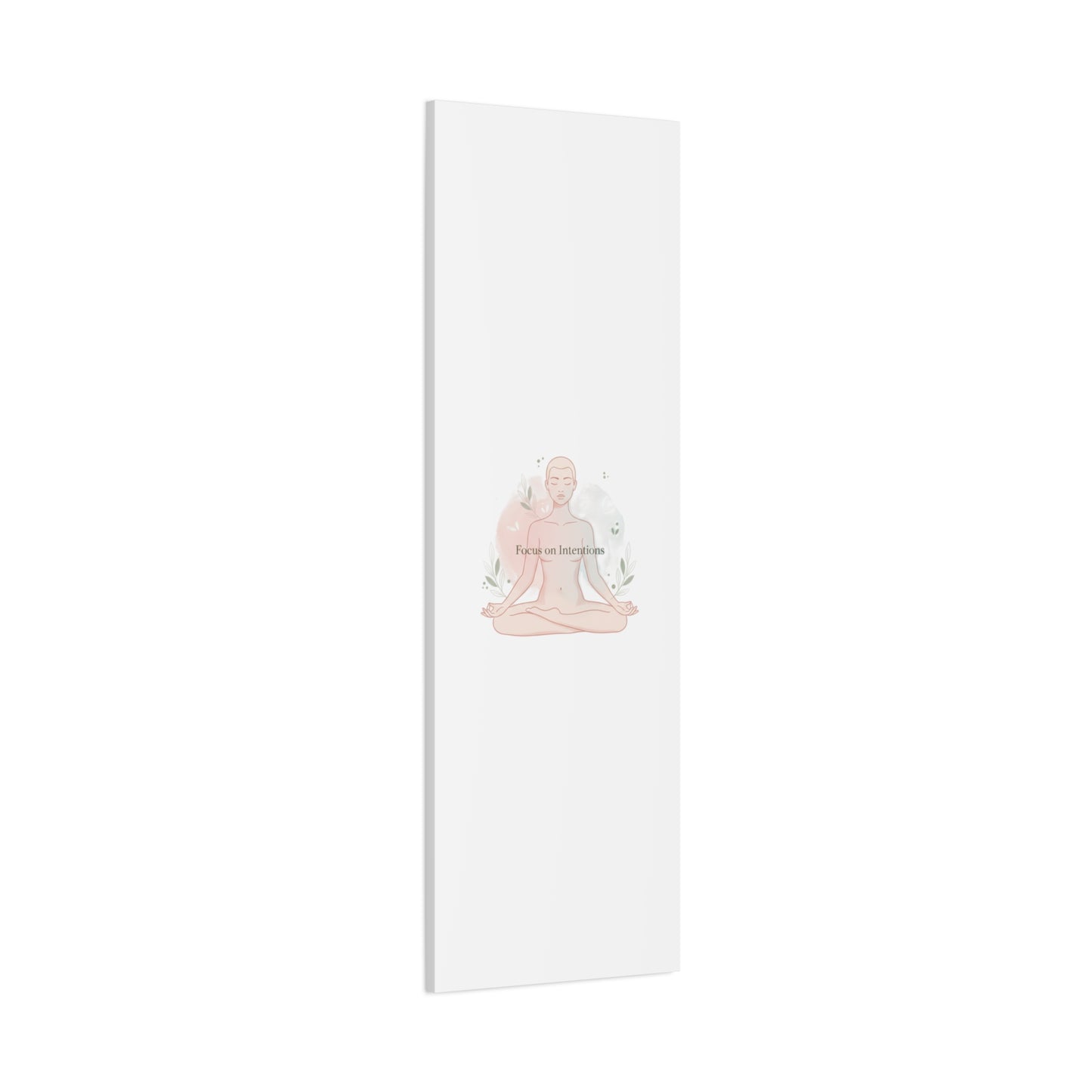 Focus on Intentions Canvas | Gentle Wellness Wall Art, Pastel Gradient Meditation Print
