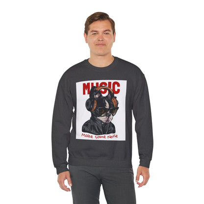 Music Dog “Make Some Noise” Graphic Sweatshirt | Eco-Limited