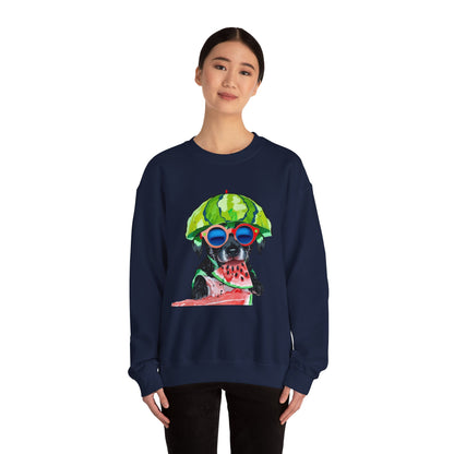 Dog in Helmet & Sunglasses Sweatshirt|Eco-Friendly - Limited