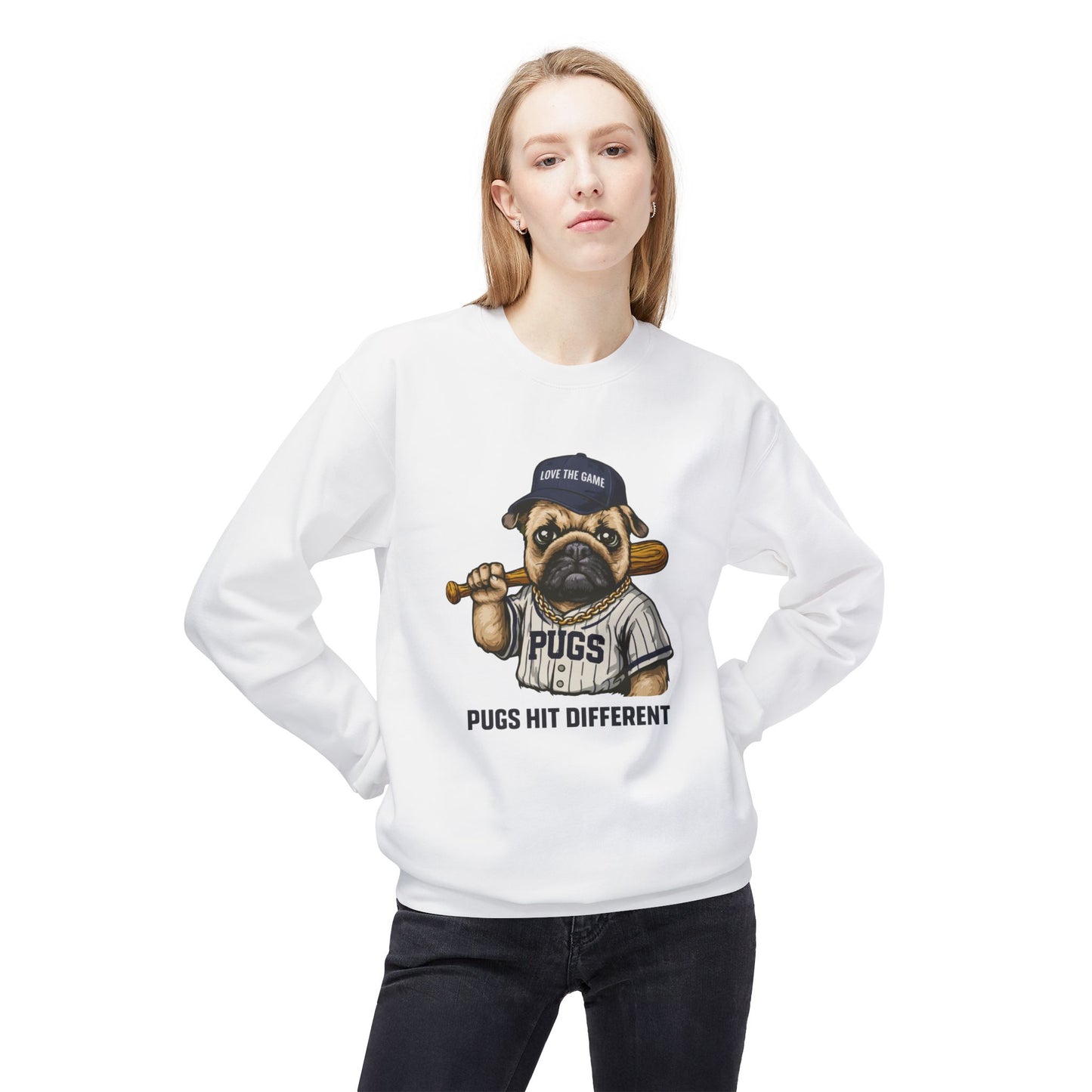Pugs Hit Different Graphic Sweater | Eco-Limited
