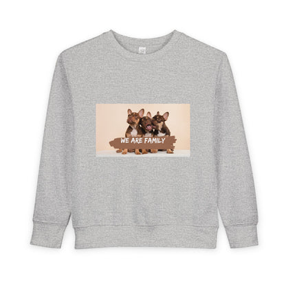 Cute Puppy 'We Are Family' Graphic Pullover