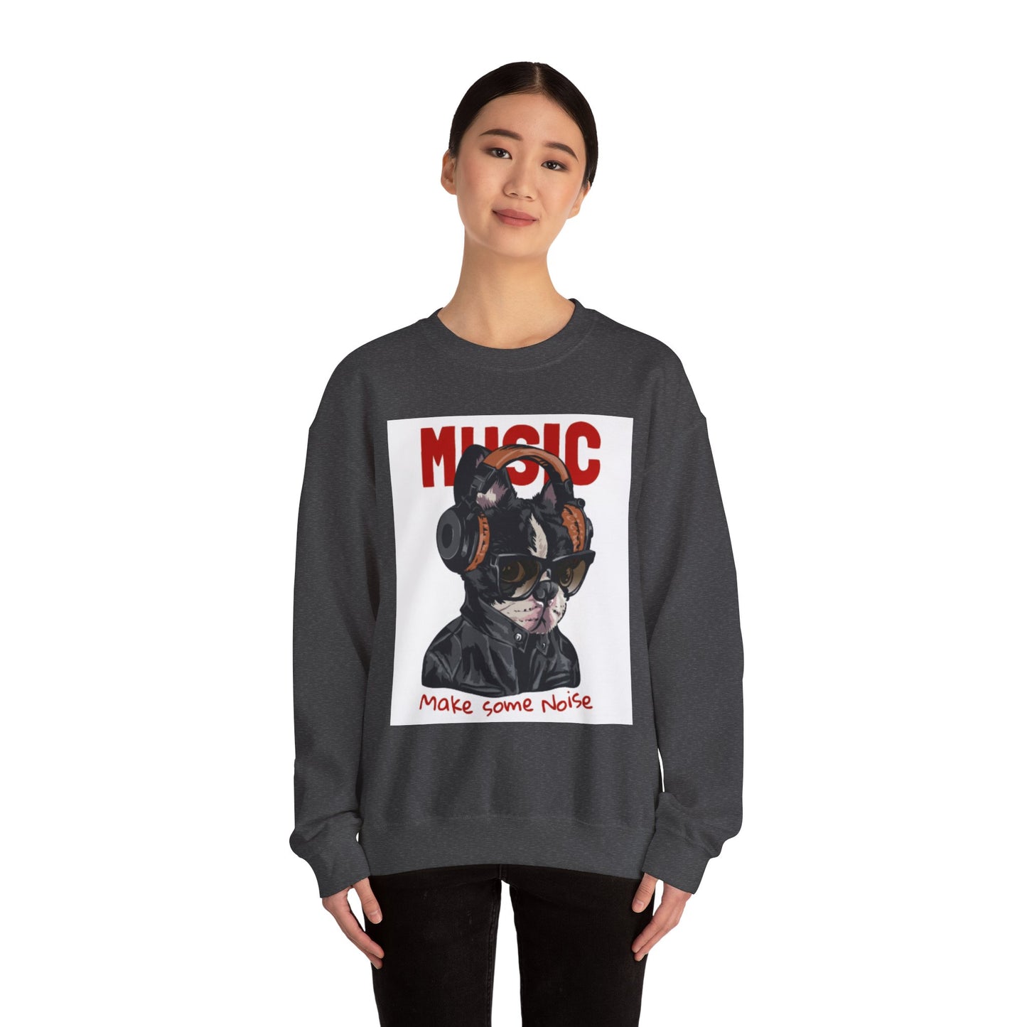 Music Dog “Make Some Noise” Graphic Sweatshirt | Eco-Limited