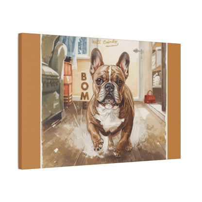 Happy Home Bulldog Canvas Art | Eco-Limited