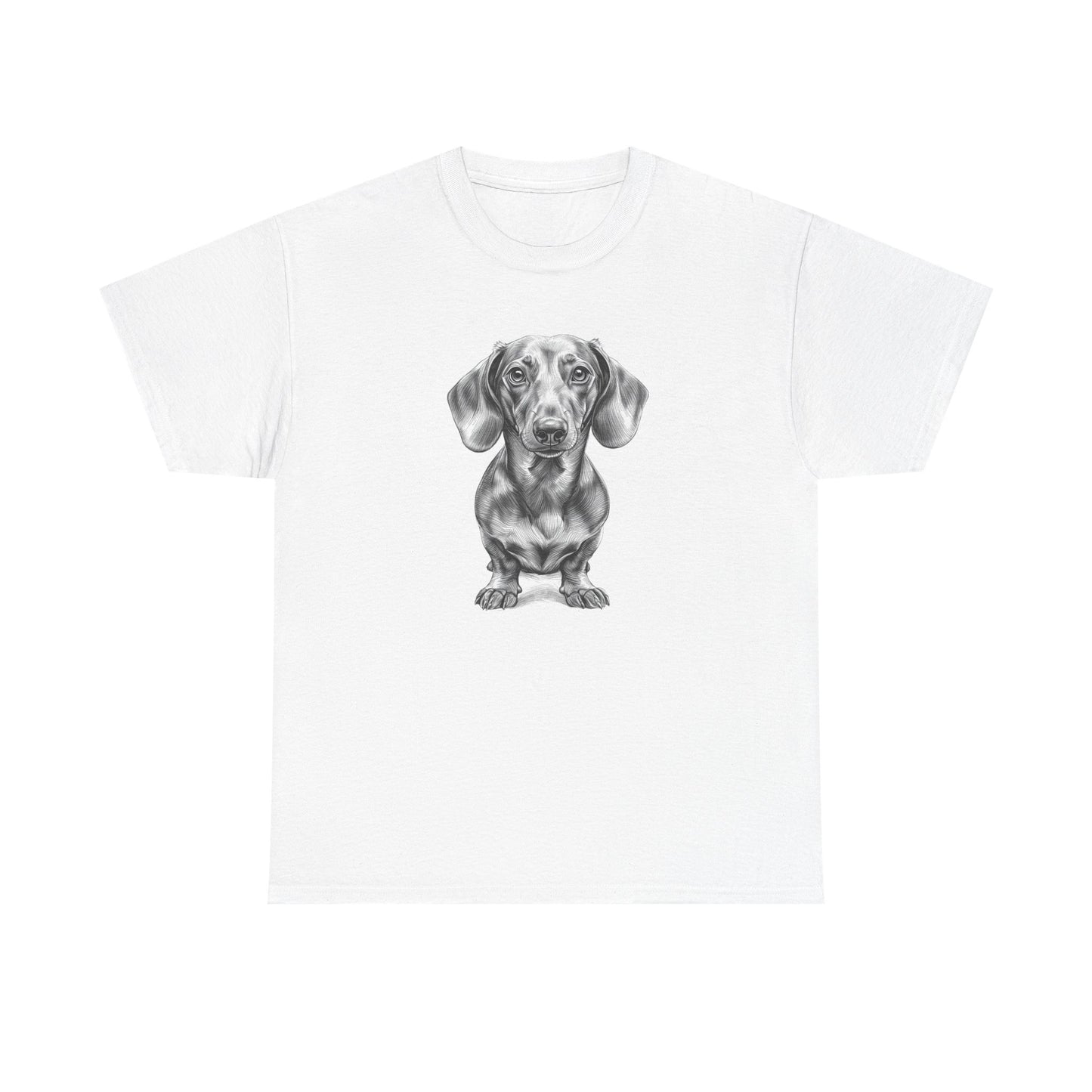 Dachshund Sketch Minimal Art T-Shirt | Eco-Limited