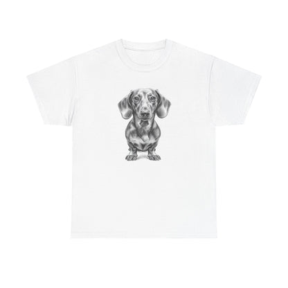 Dachshund Sketch Minimal Art T-Shirt | Eco-Limited