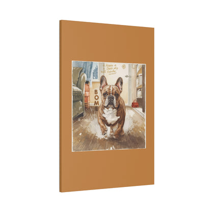 Happy Home Bulldog Canvas Art | Eco-Limited