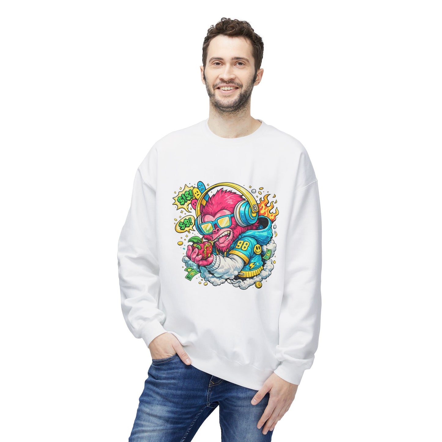 Juicy Vibes Monkey Graphic Sweater | Eco - Limited