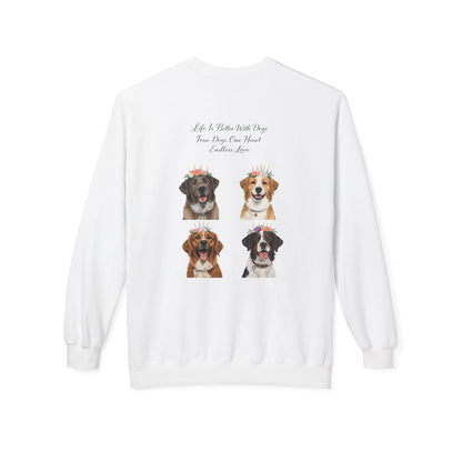Four Dogs One Heart Sweatshirt | Eco-Limited