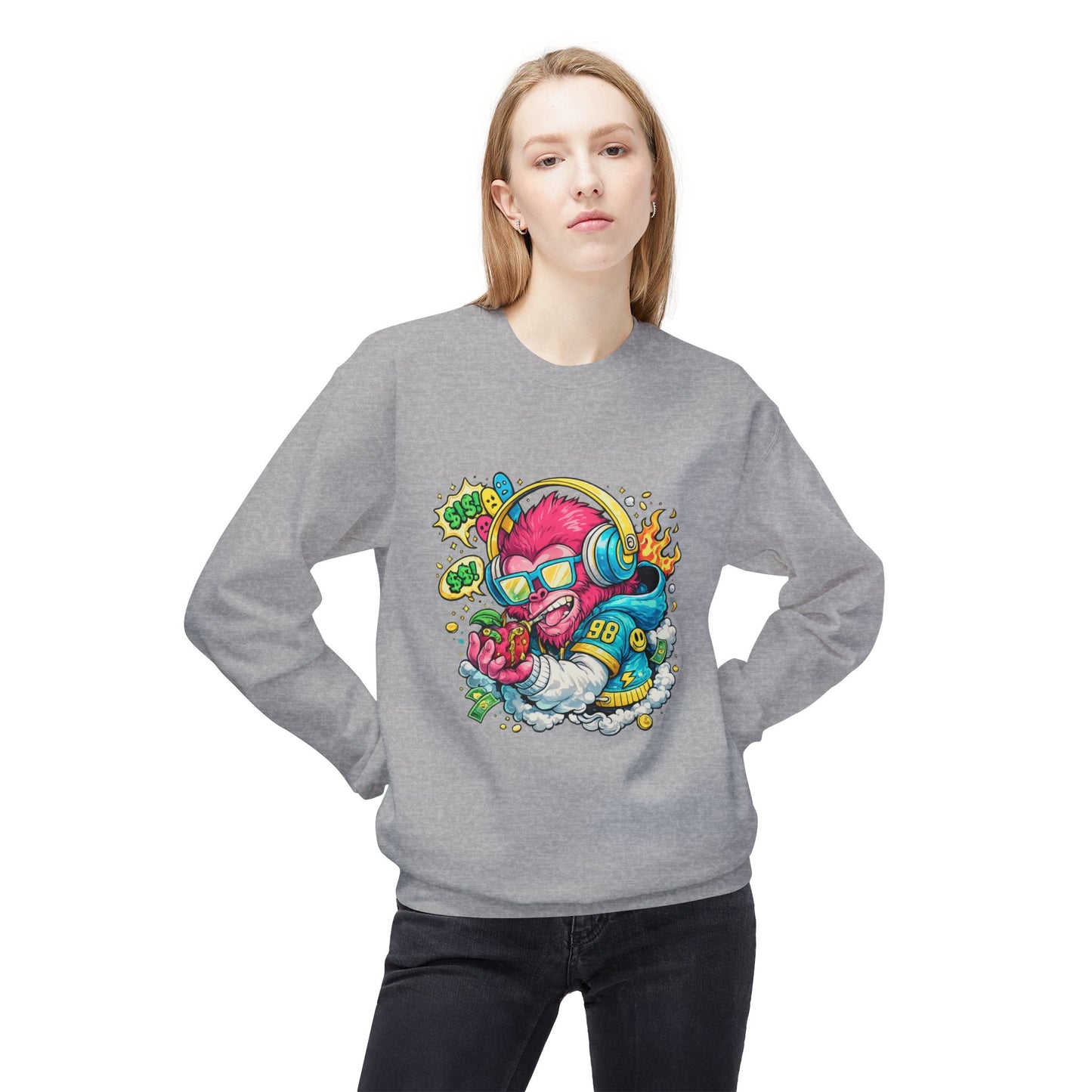 Juicy Vibes Monkey Graphic Sweater | Eco - Limited