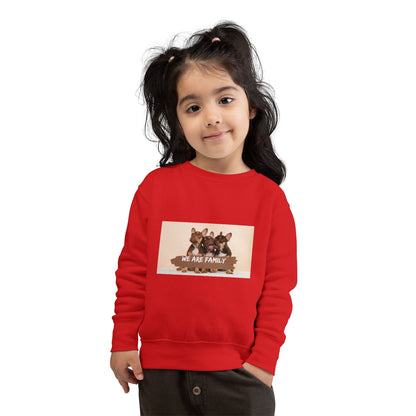 Cute Puppy 'We Are Family' Graphic Pullover