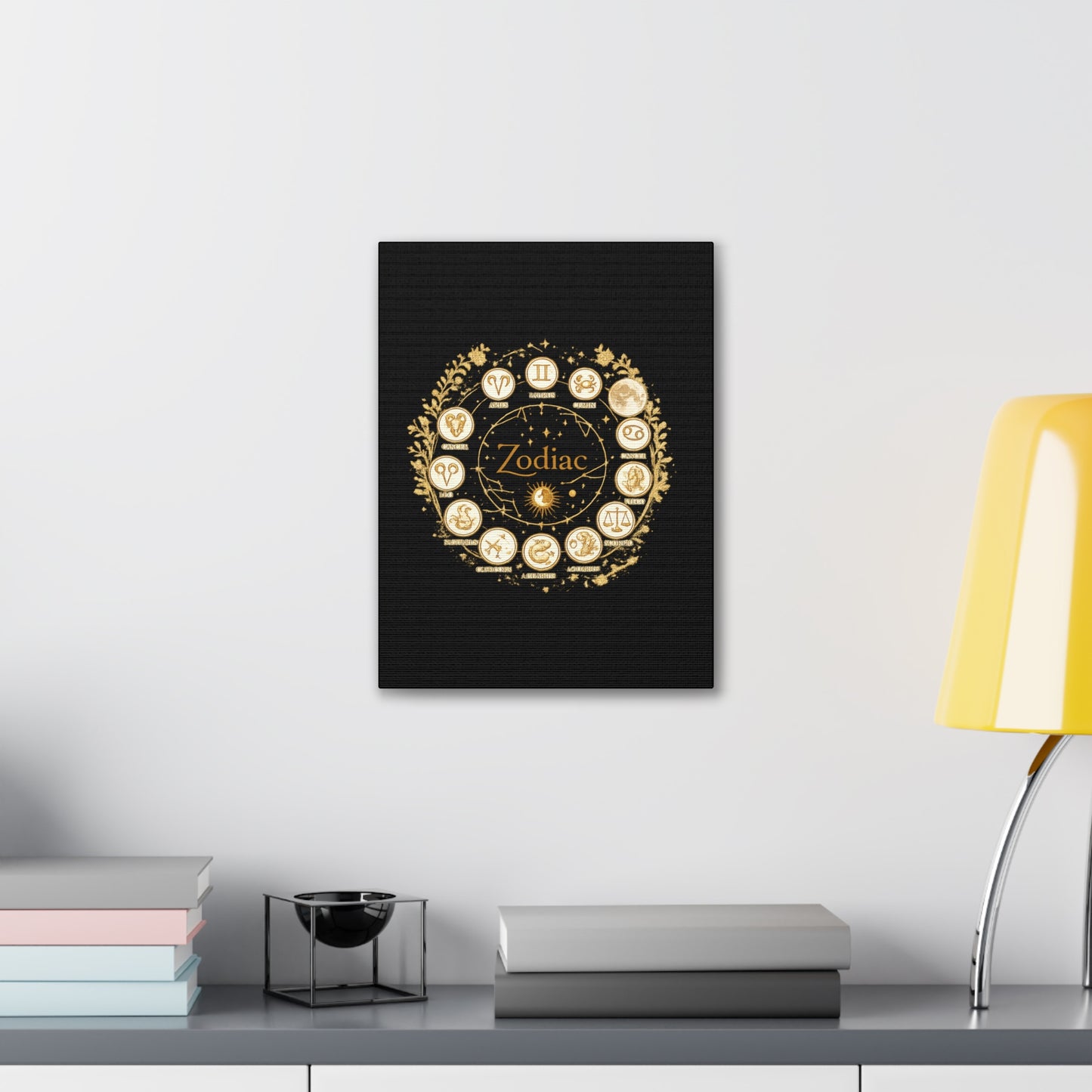Golden Zodiac Astrology Canvas | Eco-Limited