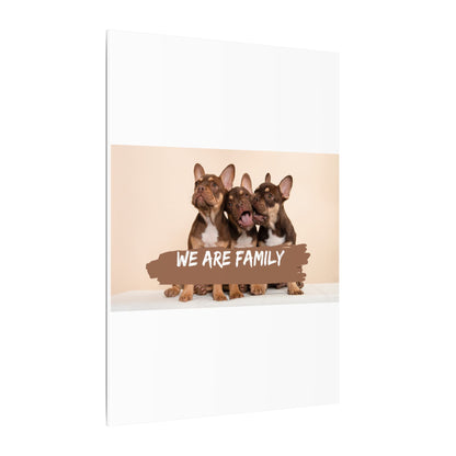 We Are Family French Bulldog Canvas Wall Art