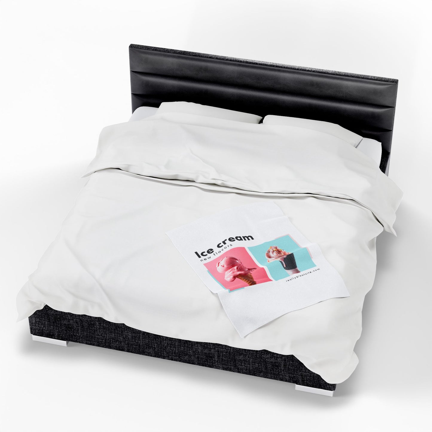 Ice Cream Photo Plush Blanket