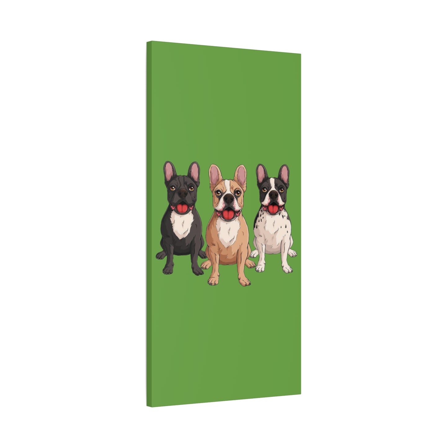 French Bulldog Trio Canvas Wall Art|Eco-Friendly - Limited