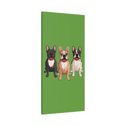 French Bulldog Trio Canvas Wall Art|Eco-Friendly - Limited