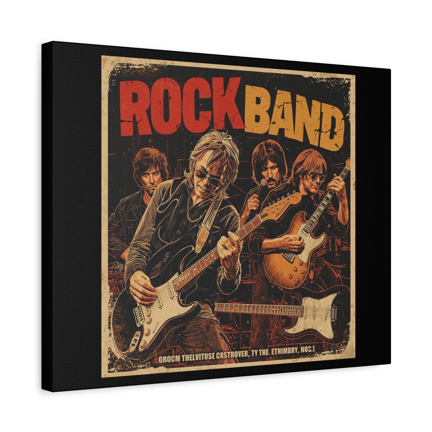 Rock Band Vintage Canvas Wall Art | Eco - Limited