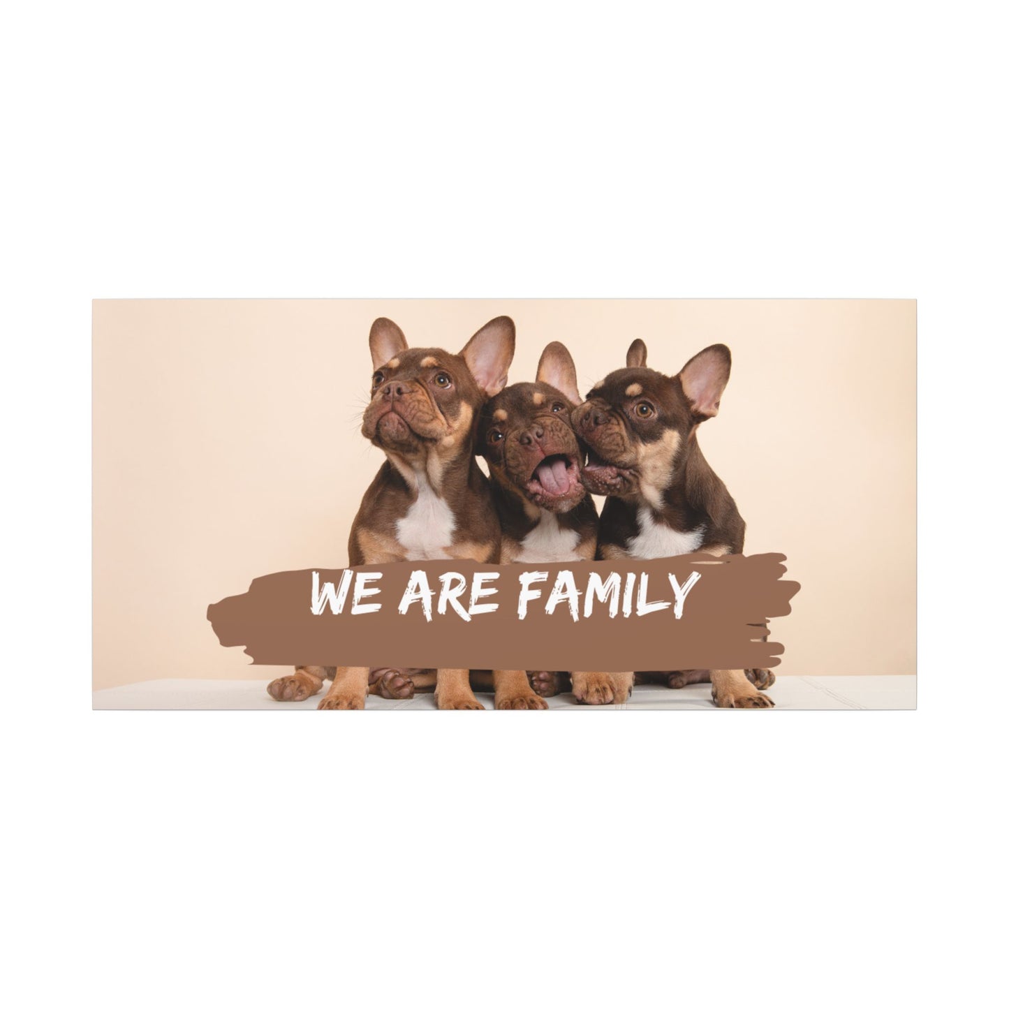 We Are Family French Bulldog Canvas Wall Art