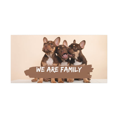 We Are Family French Bulldog Canvas Wall Art