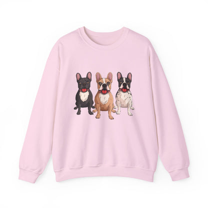 French Bulldog Trio Graphic Sweatshirt|Eco-Friendly - Limited