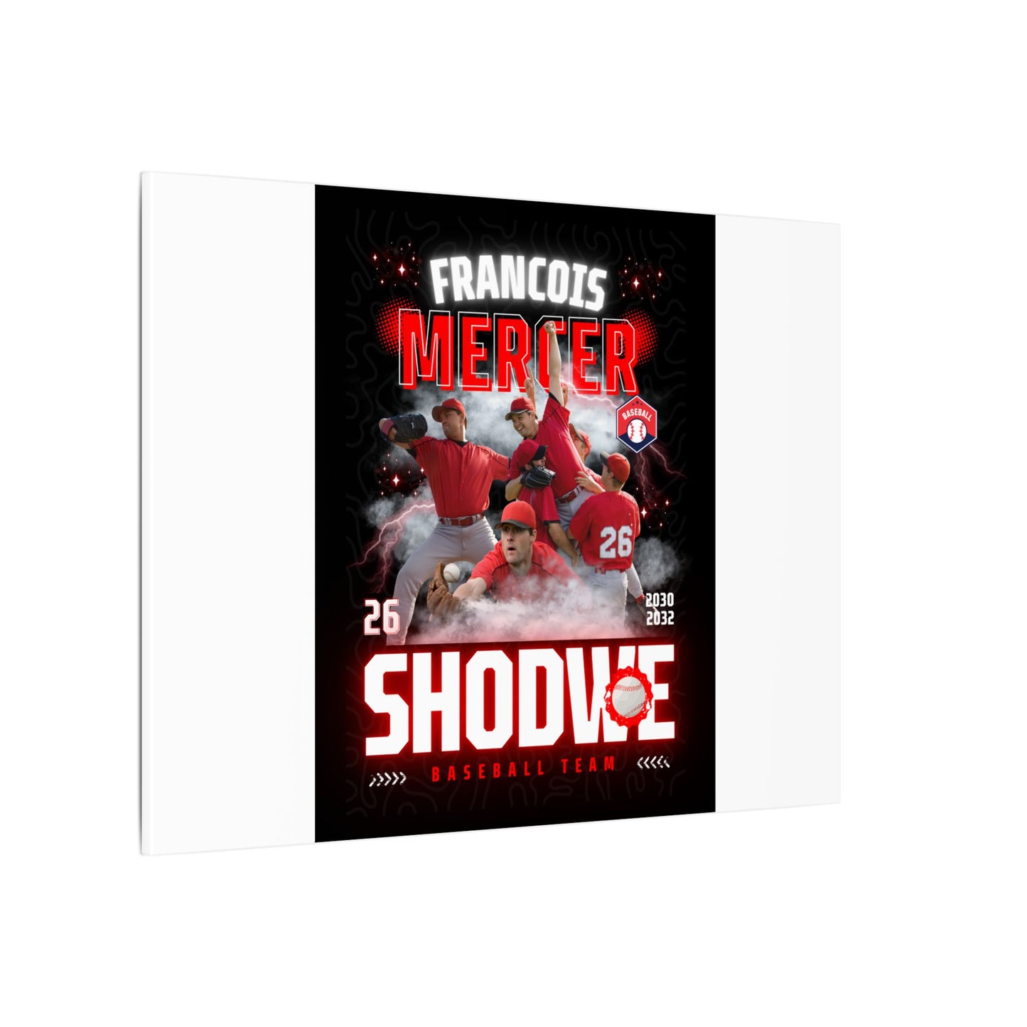 Baseball Team Player Poster