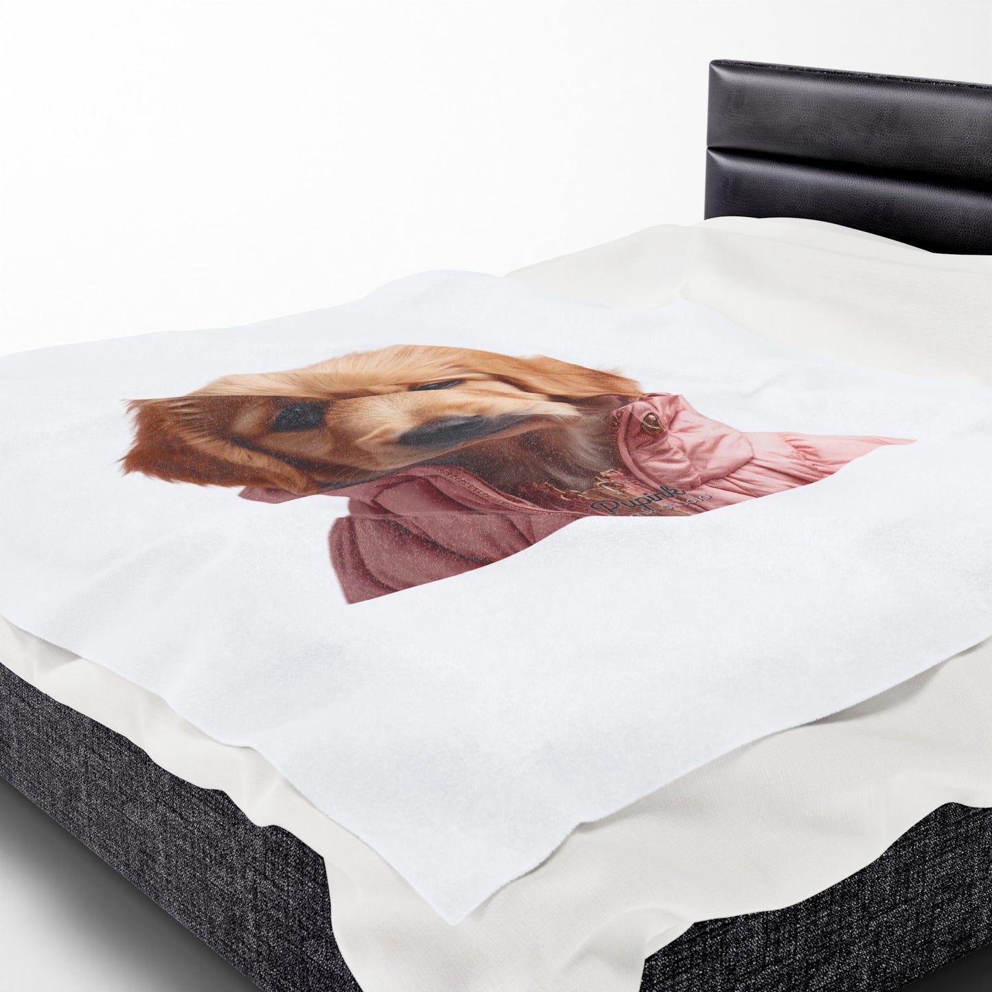 Cute Golden Retriever Puppy Plush Blanket