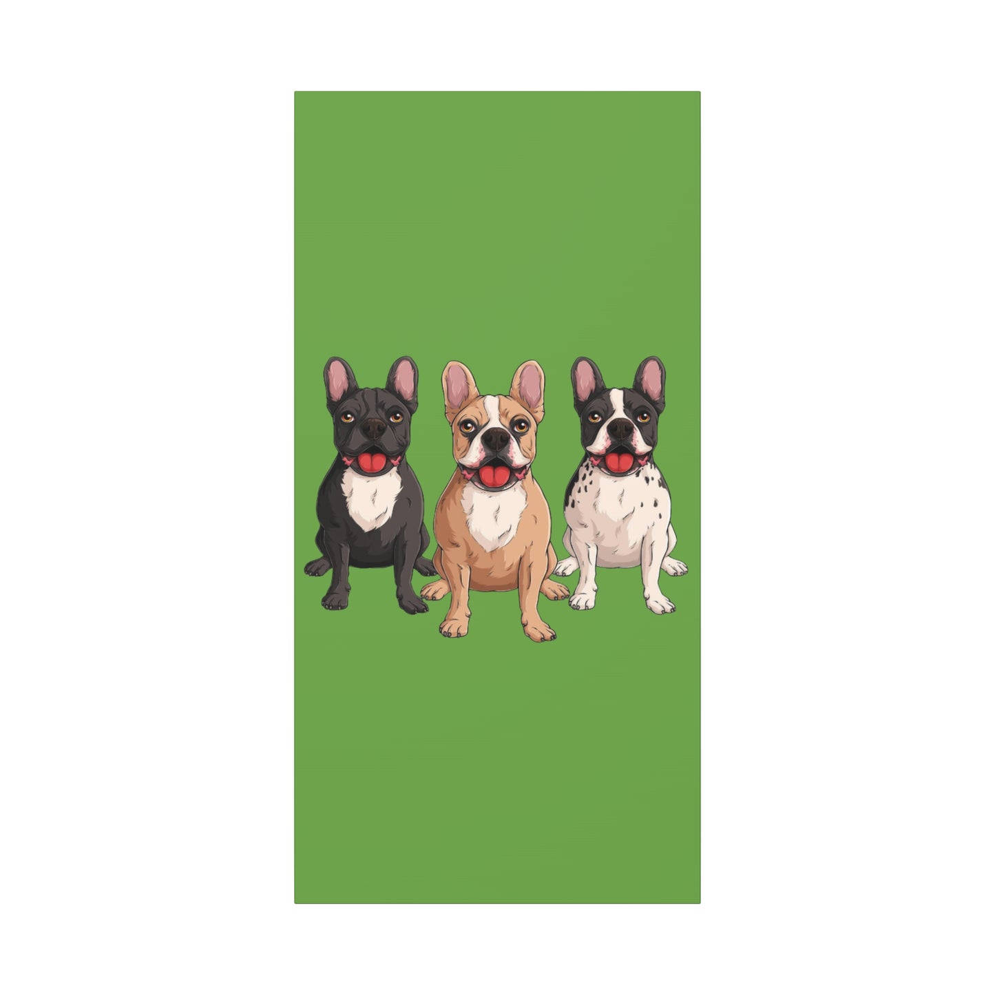 French Bulldog Trio Canvas Wall Art|Eco-Friendly - Limited