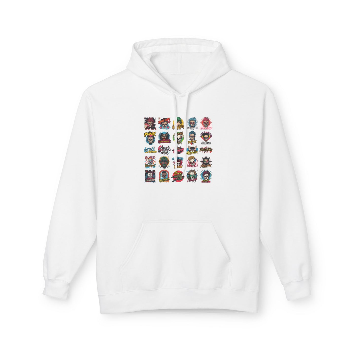 Retro Pop Culture Character Grid Hoodie|Eco-Friendly - Limited