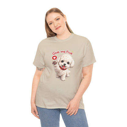 Give Me Five Cute Dog T-Shirt | Eco-Limited