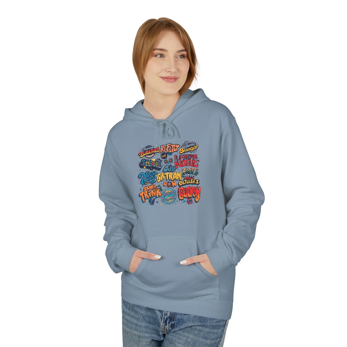 Retro Sticker Collage Graphic Hoodie|Eco-Friendly - Limited