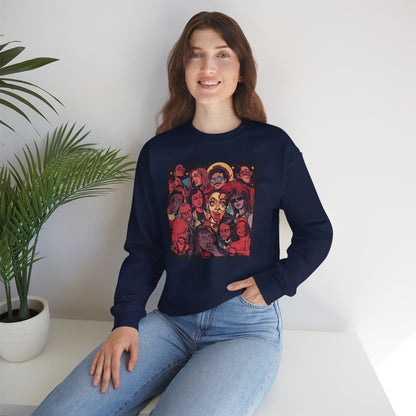 Rock Band Faces Art Sweater | Eco-Limited