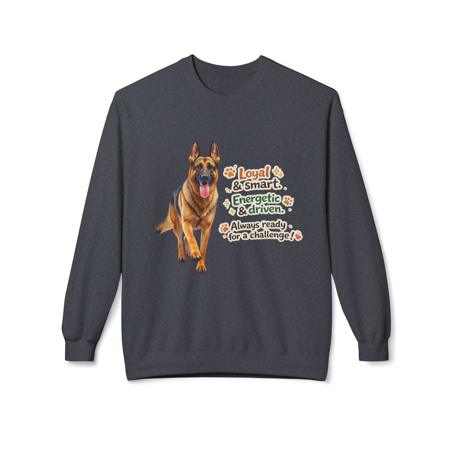 German Shepherd Character Sweatshirt | Eco-Limited
