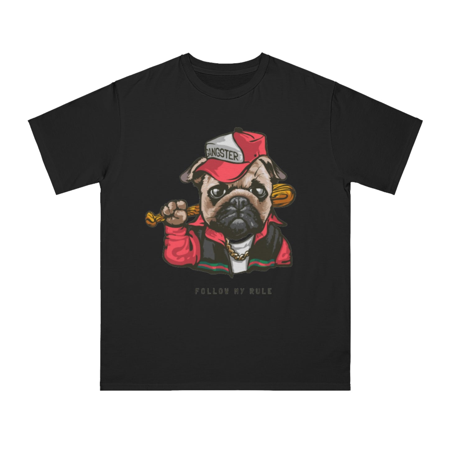 Organic Gangster Pug T-Shirt | Organic-Limited