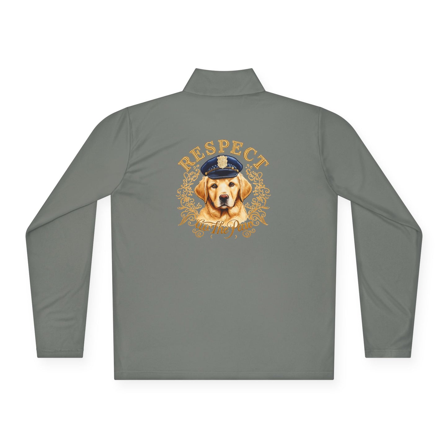 Respect The Paw Golden Retriever Quarter Zip Pullover | Eco-Limited