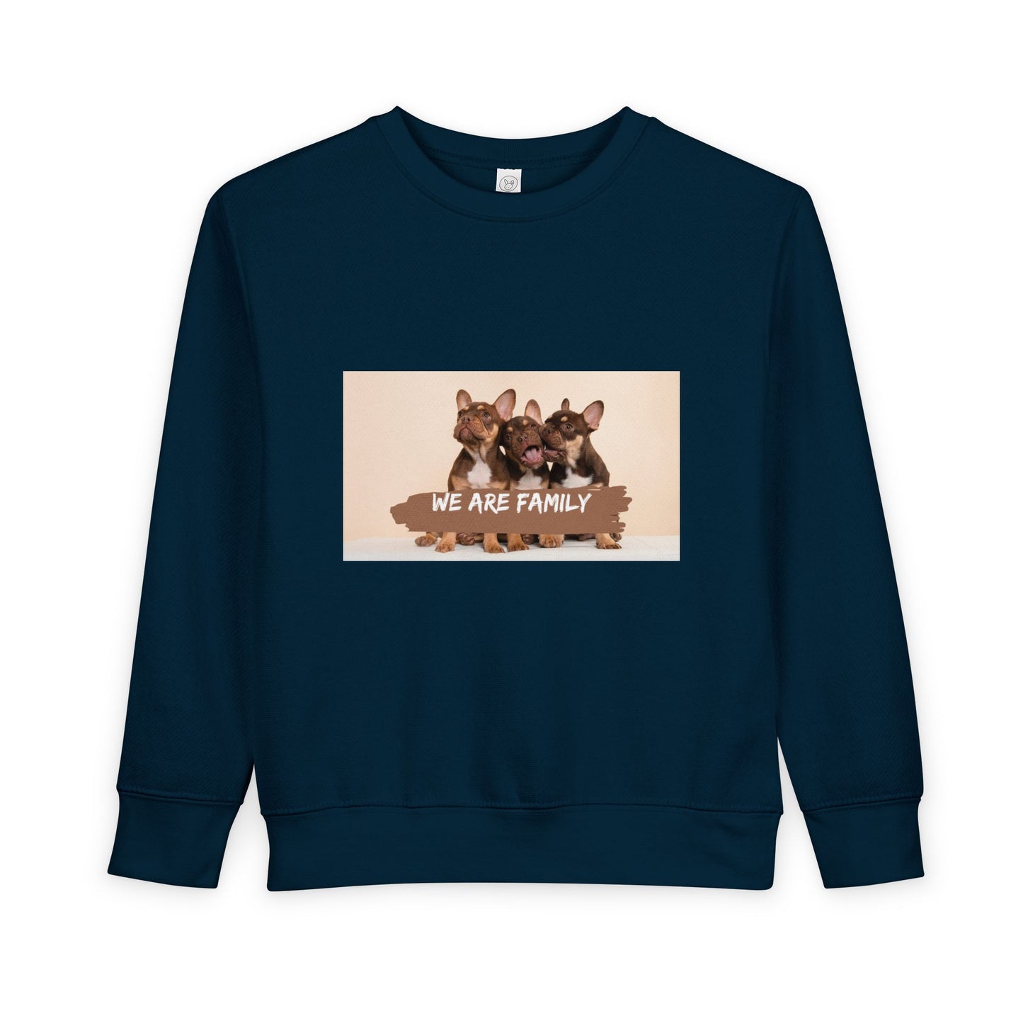 Cute Puppy 'We Are Family' Graphic Pullover