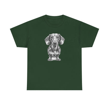 Dachshund Sketch Minimal Art T-Shirt | Eco-Limited