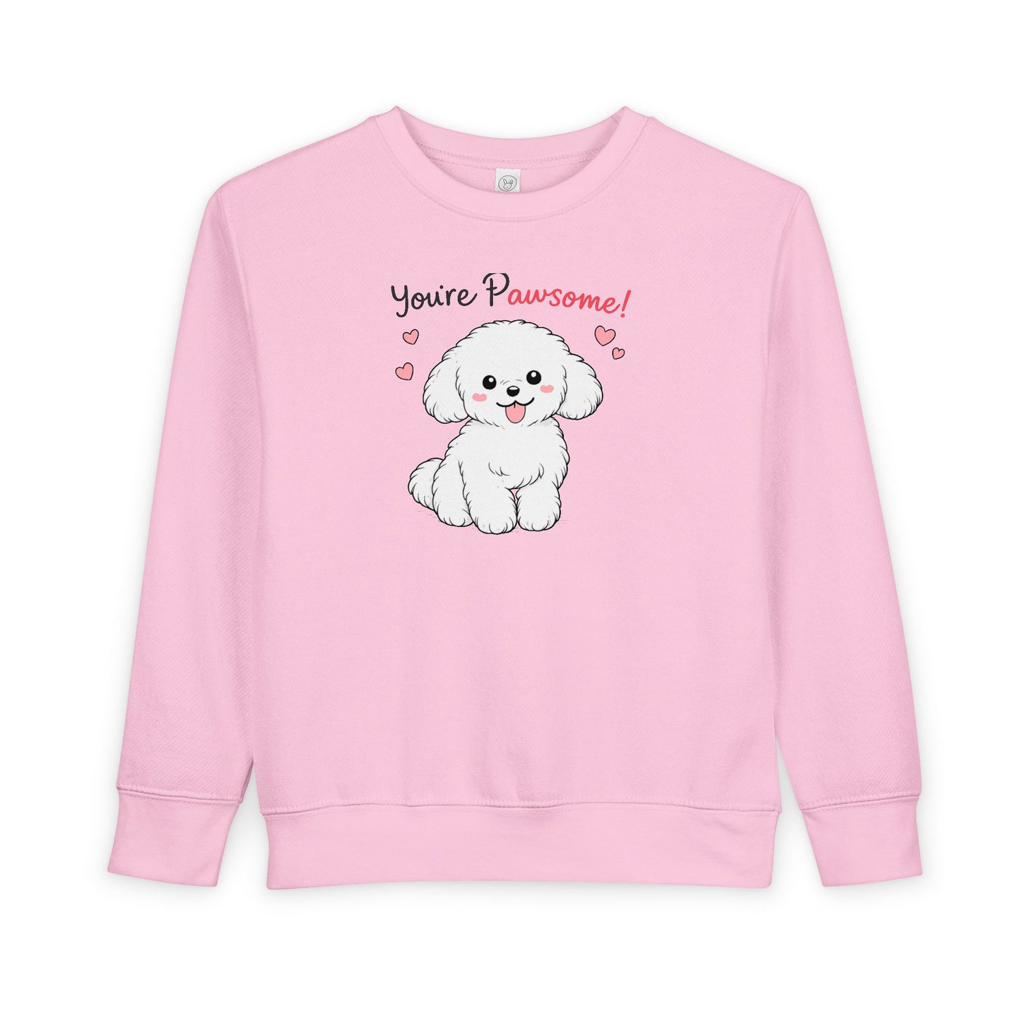 'You're Pawsome!' Cute White Puppy Kids Pullover