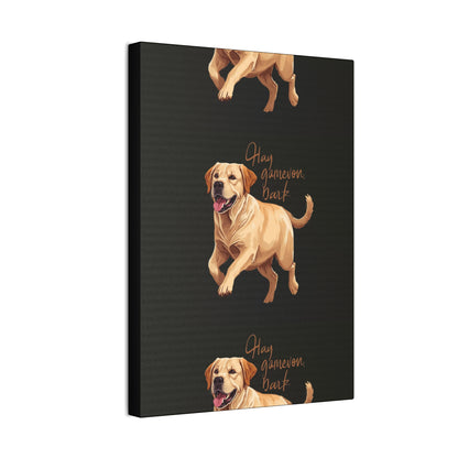 Happy Gamelon Bark Dog Canvas Wall Art | Eco-Limited