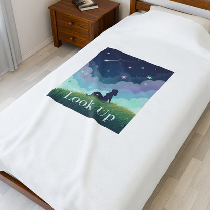 Look Up Night Sky Blanket | stargaze illustration, celestial decor