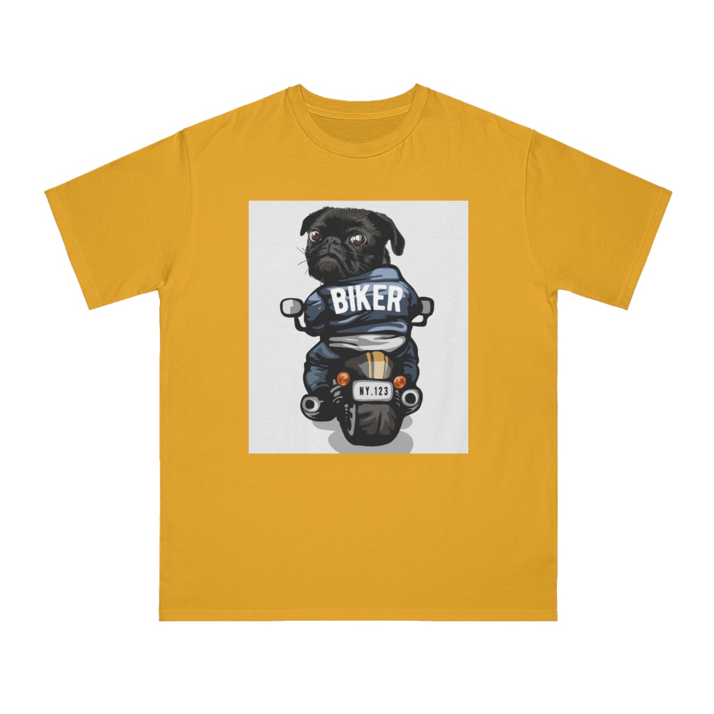 Organic Biker Pug T-Shirt | Organic-Limited
