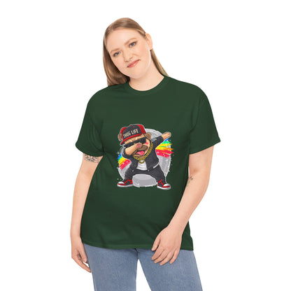 Thug Life Pug Front Graphic T-Shirt | Eco-Limited