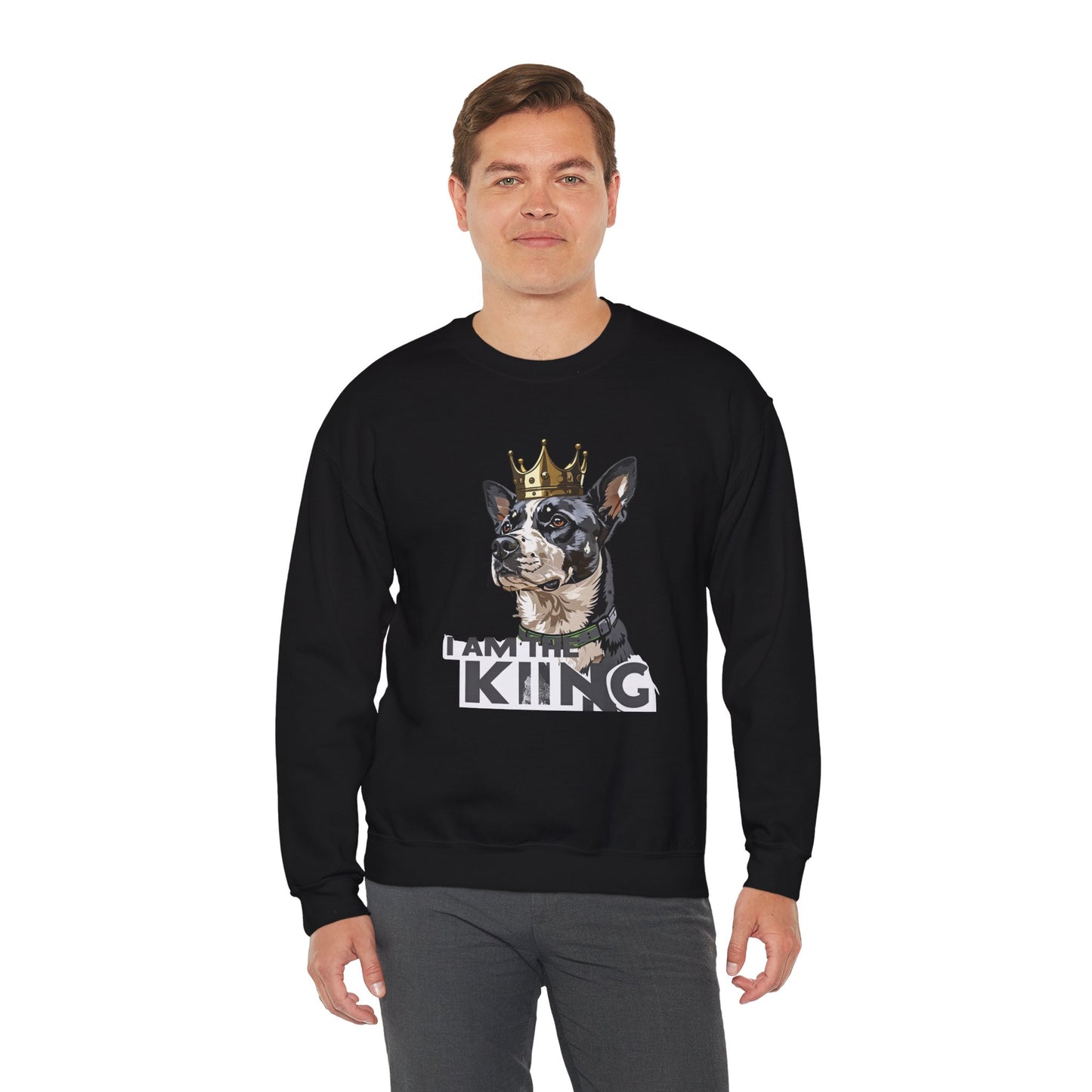 King Dog Crown Art Sweatshirt | Eco-Limited