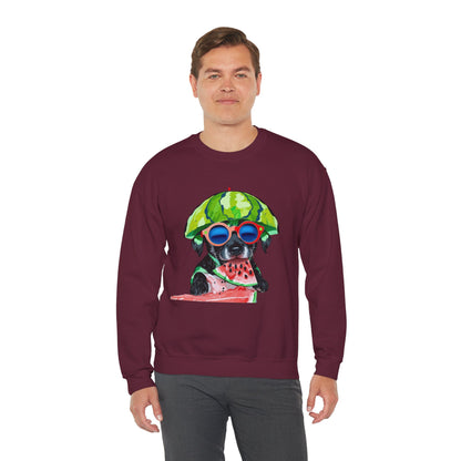 Dog in Helmet & Sunglasses Sweatshirt|Eco-Friendly - Limited