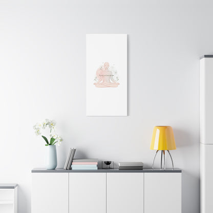 Focus on Intentions Canvas | Gentle Wellness Wall Art, Pastel Gradient Meditation Print